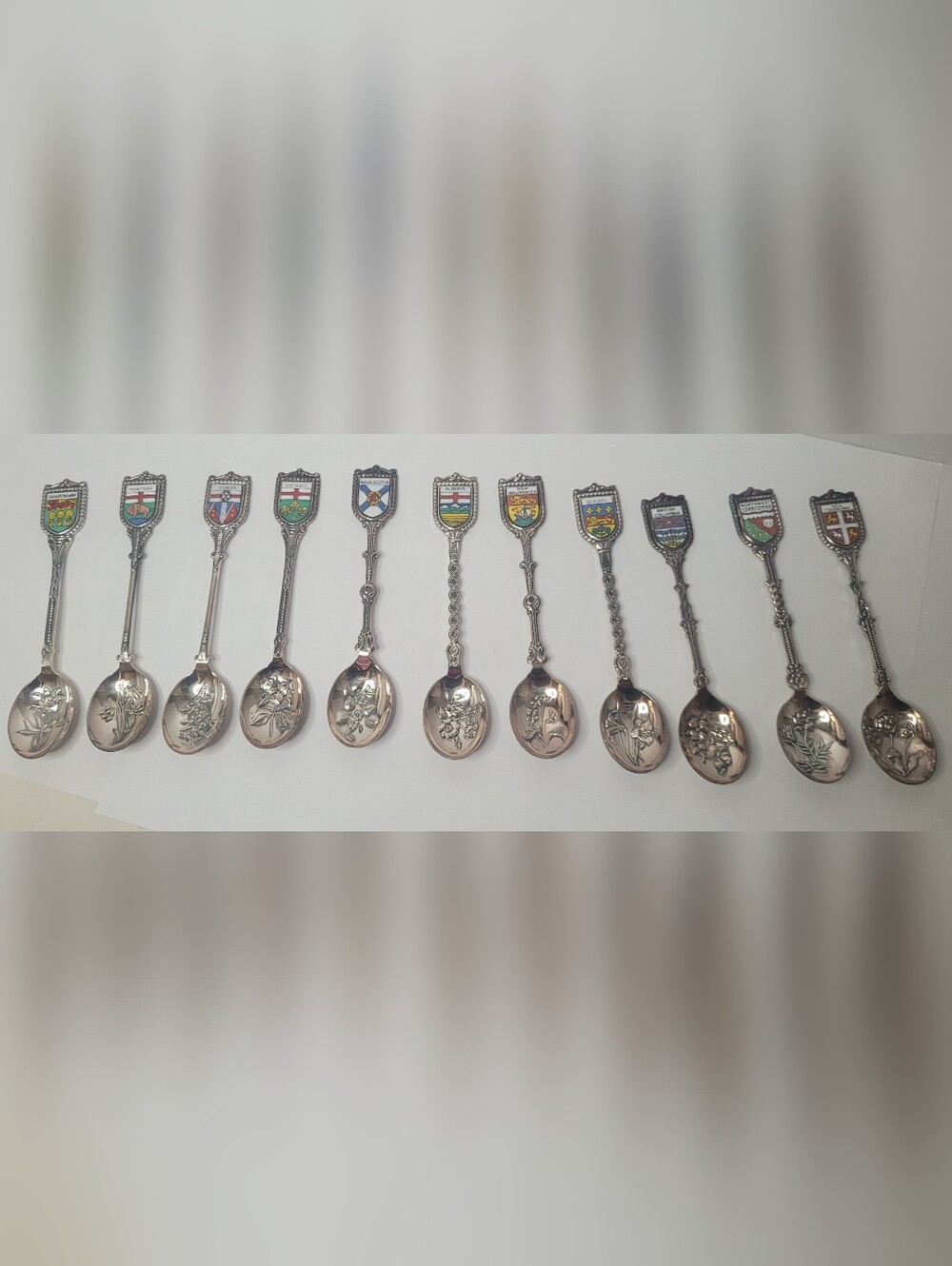 Vintage Canadian Province & Territory Souvenir Spoon Collection – Set of 11